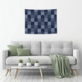 thumbnail image 6 of Bingfone Blue Gingham Buffalo Check Tapestry Wall Hanging Decor For Living Room Bedroom Dorm Classroom Office Decor 29x37 Inch, 6 of 9