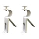 thumbnail image 1 of Soportes para Barras de Cortina Macarena 2 Uds Soportes de Varilla única de Metal Colgador de Cortina Gancho Ajustable Blanco, 1 of 7