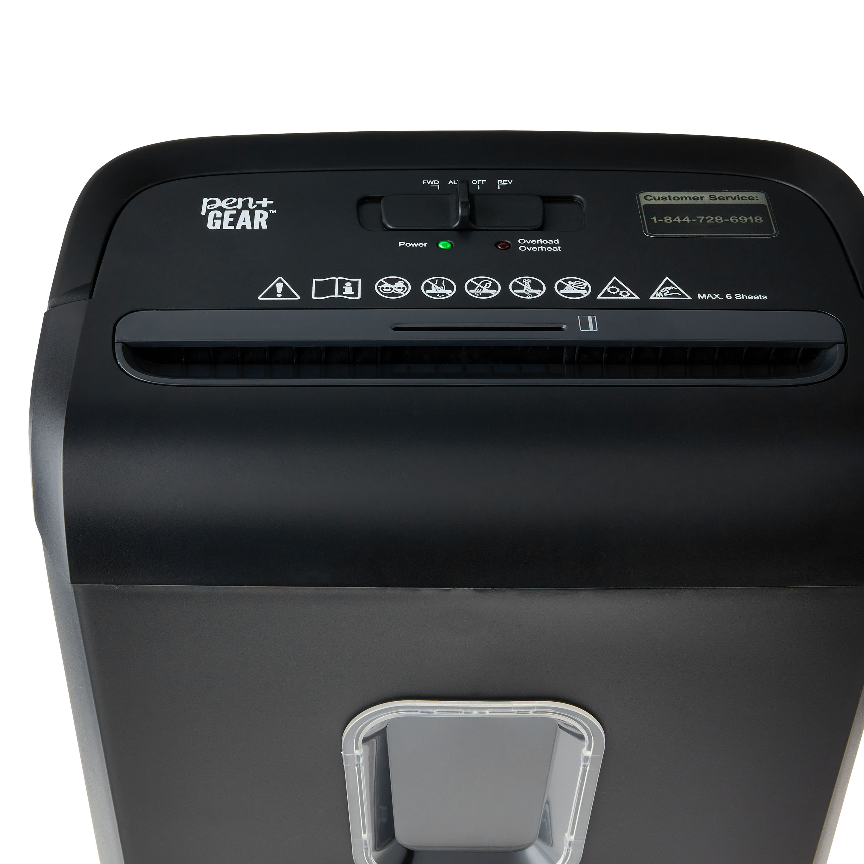 Pen+Gear 6-Sheet Micro-Cut Paper Shredder photo 4
