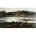 thumbnail image 2 of Homer, Winslow 18x12 Black Ornate Wood Framed with Double Matting Museum Art Print Titled - Fisherman on Rocks, 2 of 4