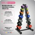 thumbnail image 2 of HolaHatha 146 Pound Neoprene Dumbbell Full Body Weight Set with Storage Rack, 2 of 10