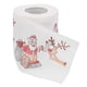 thumbnail image 1 of FELTECHELECTR Rollo de papel higiénico con temática navideña, estampado de dibujos animados, para festivales, cocina y baño (Papá Noel y alce), 1 of 7