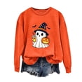 thumbnail image 2 of Neewe Women's Halloween Printed Crew Neck Sweatshirt Loose Soft Long Sleeve Pullover Casual Tops, 2 of 4