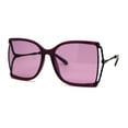 thumbnail image 3 of Womens Squared Butterfly 90s Chic Designer Sunglasses All Purple, 3 of 4
