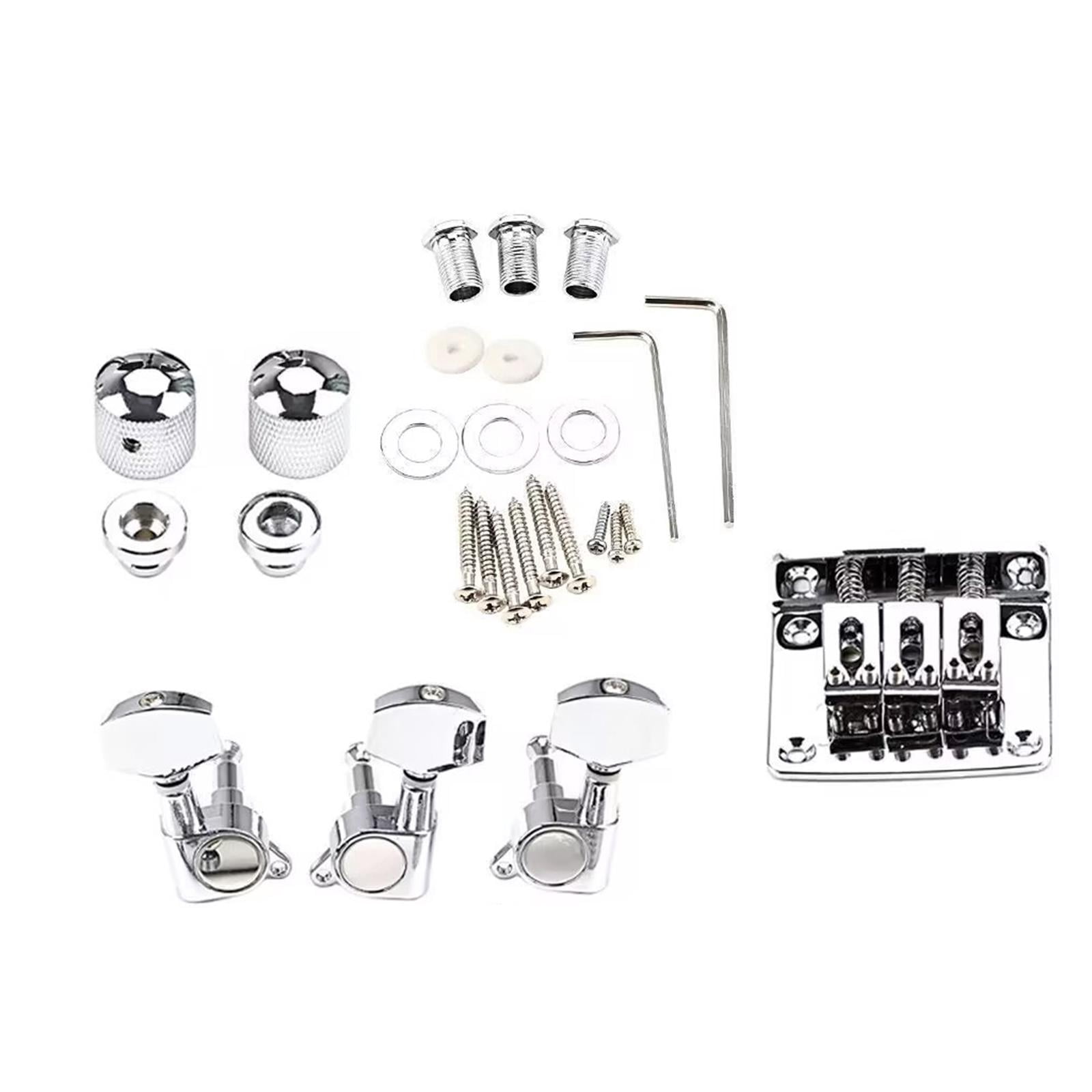 LeeQinersw 3 String Guitar Repair Kit Stringed Instrument Combo Kits Control Knobs Wrenches