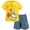 Yellow/blue, variant on Disney Winnie the Pooh Tigger Infant Baby Boys Graphic T-Shirt French Terry Shorts Set Orange/Gray 18 Months