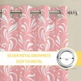 thumbnail image 6 of Spring Flowers Kitchen Curtains Window Panels, Country Retro Floral Botanical Pink Insulated Window Treatment Curtain, Grommet Curtains for Bedroom/Living Room/Bathroom, 2 Piece 42"Wx84"L, 6 of 8