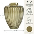 thumbnail image 4 of Home Decor Collection Style House Green Glass Vase, 7.5" L x 9.65" H, 4 of 8