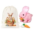 thumbnail image 1 of Juguete de conejito de peluche de mascotas electrónica de conejo eléctrico (con luz) rosa, 1 of 4