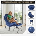 thumbnail image 2 of Sofá Perezoso Moderno con Reposapiés, Silla Sofá Perezosa con Respaldo Ajustable y Tapizado de Terciopelo Holandés Suave, Sillón Cómodo para Sala de Estar, 2 of 16