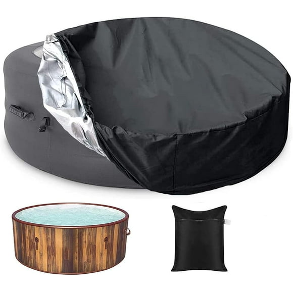 UCARE Hot Tub Cover Waterproof Outdoor Portable Round Inflatable Hot Tub Spa Cover Protector Bathtub Pool Garden