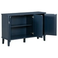 thumbnail image 2 of Vastcury 47.2" Storage Sideboard Cabinet with 3 Acacia Doors, Simple Buffet Cabinet with Metal Handles for Living Room, Navy Blue, 2 of 8