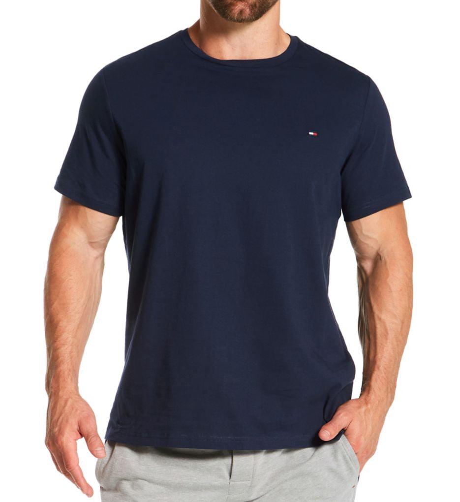 Men's Tommy Hilfiger 09T3139 Core Flag Crew T-Shirt (Dark Navy 2XL ...