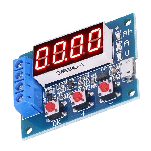 12V Batteries Discharge Tester, Battery Capacity Meter 9999AH Maximum Easy Adjustment External Load For Motorcycle For Electric Boat