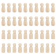thumbnail image 2 of 40Pcs Khaki Wooden Dolls for Kids Playing Creative DIY Decoration Craft Toys, 2 of 3