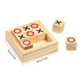 thumbnail image 3 of KOYPTL Small Wooden Tic Tac Toe Board Game for Toddlers Preschool 4 5 6 Years Old,Portable Puzzle Toy,Gift for Family Interaction Travel Christmas Stocking Stuffers Birthday Presents Party Supplies, 3 of 6