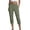 Army Green, variant on Capri Pants for Women High Waisted Relaxed Fit Elastic Waist Casual Capris Trousers Crop Chino Pants with Pocket Beige XXL