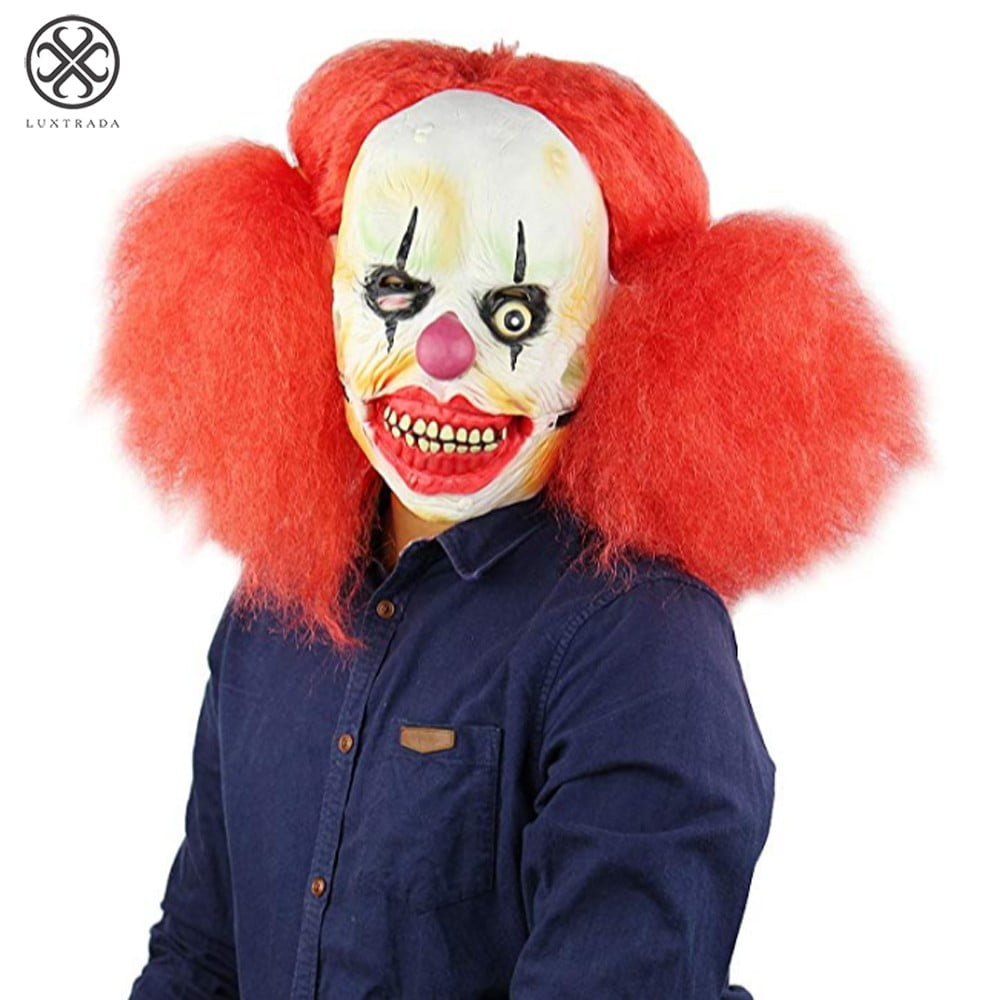 Men's Halloween Latex Mask Zombie Clown Skull Horror Scary Costume Cosplay Child 