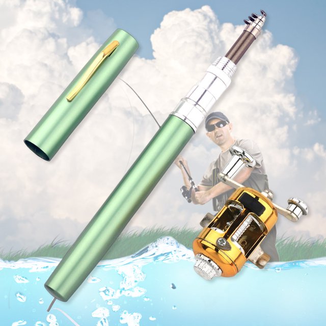 Mini cañas de pescar, caña de pescar telescópica de bolsillo, Ultra dura para embalses de lagos FLhrweasw Nuevo