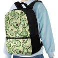 thumbnail image 4 of Uourmeti Frog & Avocado Lightweight Backpack, 17 Inch Big Capacity Daypack Personalized School Backpack for Teens, 4 of 6