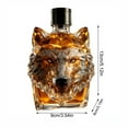 thumbnail image 3 of Sltwyw Wolf Head Shaped Whiskey Decanter - High Borosilicate Glass Liquor Spirit Bottle Barware Gift for Home Entertaining Collection, 3 of 8