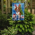 thumbnail image 2 of Brittany Spaniel Christmas Reindeer House Flag, 2 of 5