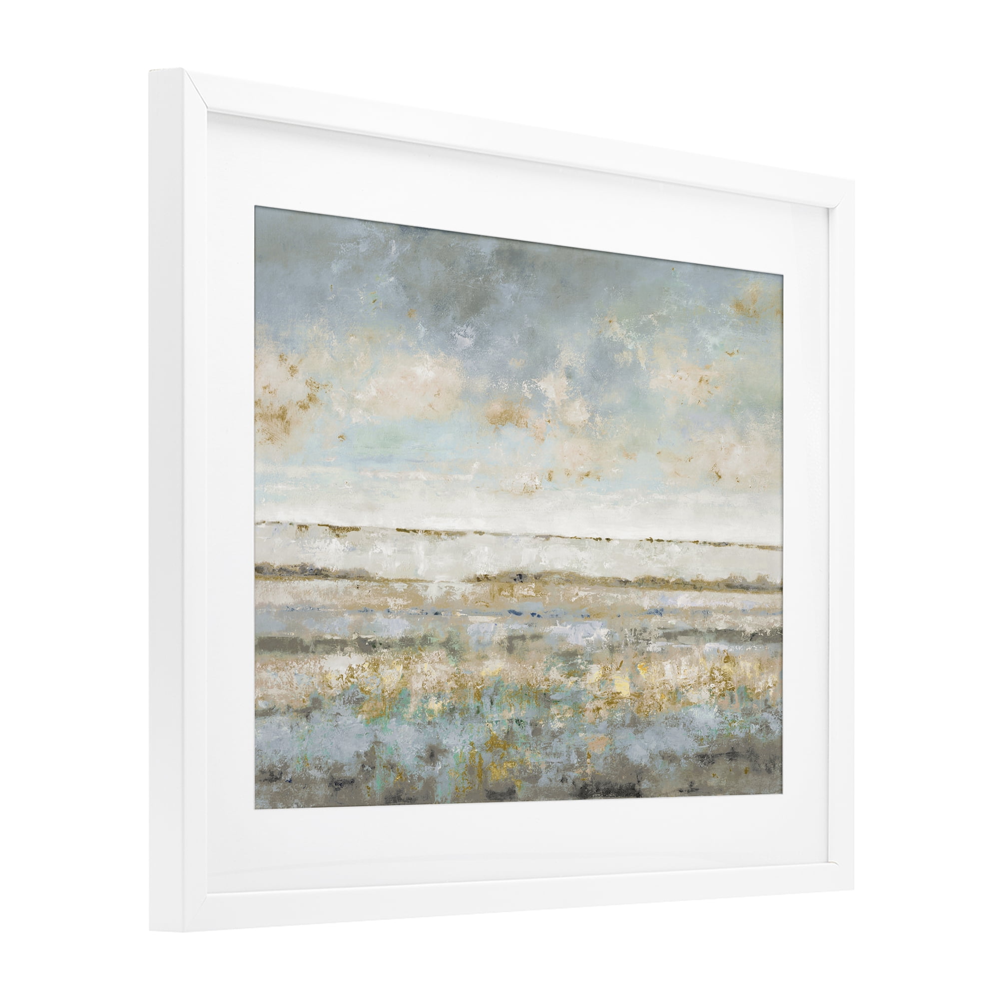 Stupell Industries Contemplative Mood Abstract White Framed Print Under Glass, design by Lorenzo Collective