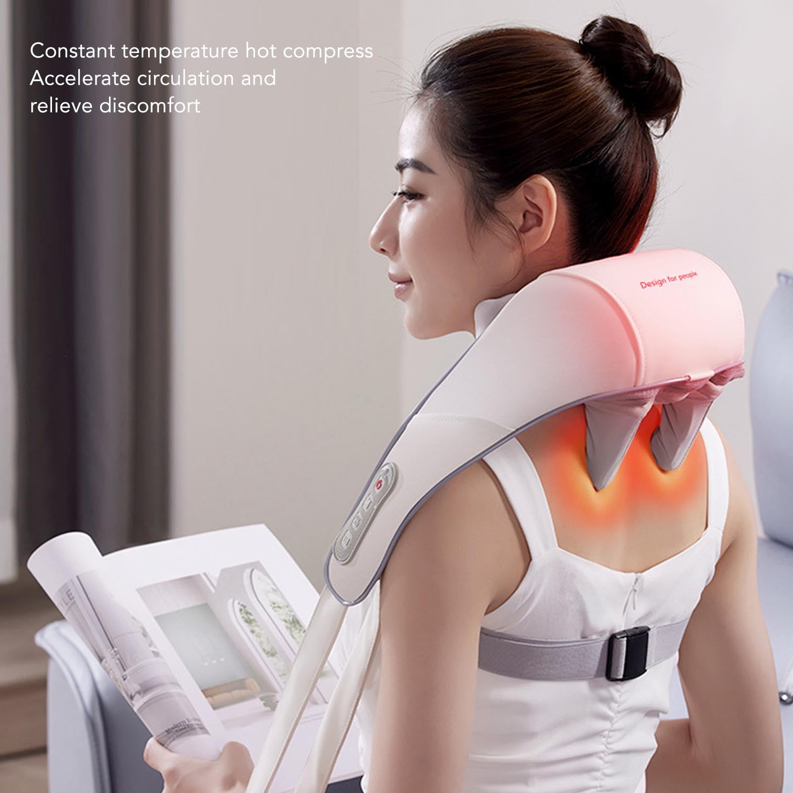 Hot Style Cordless Shiatsu Mechanical Pressure Kneading Pushing Infrared  Neck Shoulder Massager with Wearable Back Wrap Belt - China Neck Massager,  Neckology