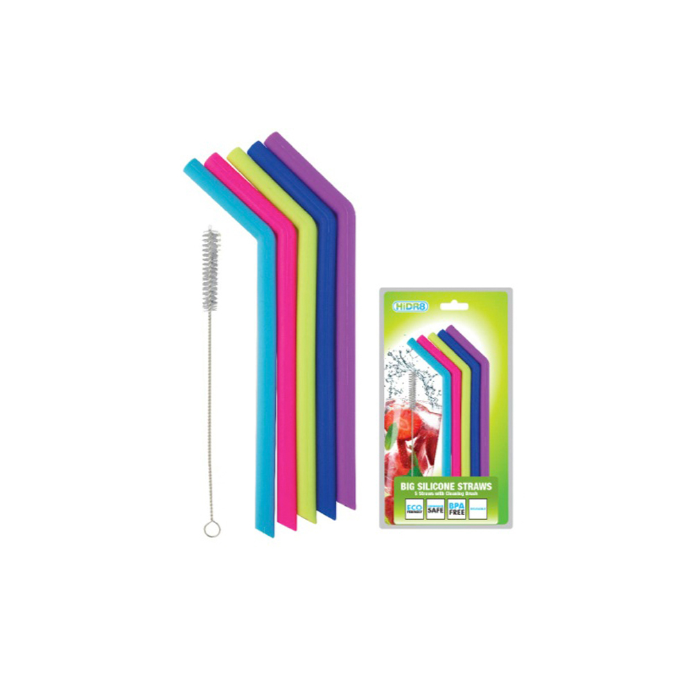 HiDR8 Big Silicone Straw Set