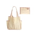 thumbnail image 6 of PLPPYFS Reusable Color Blocked Large Capacity Folding Grocery Bag Foldable Shopping Bag with Pocket Extra Wide Handle Portable Durable Washable Tote Bags for Women Grocery & Travel, 6 of 6