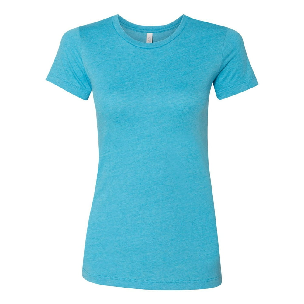 BELLA+CANVAS - Ladies' Slim Fit T-Shirt - HEATHER AQUA - 2XL - Walmart ...