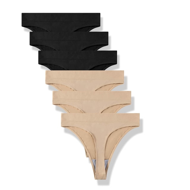 Tanga GRANKEE para mujer, transpirables y sin costuras, paquete de 6