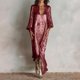 thumbnail image 2 of TaTaai Womens Party Long Sleeve Sequin Maxi Dress High Slit Evening Gown Glitter Formal Prom Night Club Dress Gift, 2 of 9