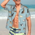 thumbnail image 5 of Lsque Dog Pets pattern Hawaiian Shirt for Men, Unisex Summer Beach Casual Short Sleeve Button Down Shirts-XX-Large, 5 of 9