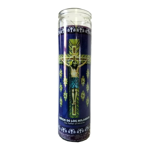 Our Father of Miracles (Senor de los Milagros) Purple Devotional Candle