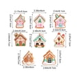 thumbnail image 3 of 8-Piece Christmas House Hanging Ornament Set, Cute Cabin Tree Decorations for Winter Holiday Family Decor., 3 of 6