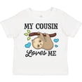 thumbnail image 3 of Inktastic My Cousin Loves Me with Sloth and Hearts Boys or Girls Toddler T-Shirt, 3 of 5