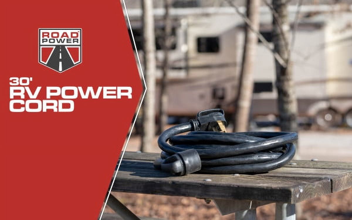 Road Power 65039701 6/8 Gauge 30 ' Black Stw Rv Power Cord