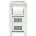 thumbnail image 4 of Ergode Accent Table Clear Glass, Mirrored & Faux Diamonds, 4 of 4