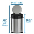 thumbnail image 6 of iTouchless 8 Gallon Round Extra-Wide Stainless Steel Sensor Can, 6 of 7