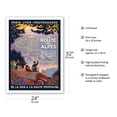 thumbnail image 2 of The Alpine Route - From the Sea to High Mountains - Paris-Lyon-Méditerranée Railway - Vintage Railroad Travel Poster by Roger Broders c.1920s - Fine Art Matte Paper Print (Unframed) 24x32in, 2 of 4