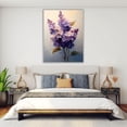 thumbnail image 4 of Mudket Purple Lilac Flowers Canvas Wall Art, Framed Ready to Hang, Vintage Floral Wall Decor for Living Room Bedroom Office, Botanical Painting Style Print - 12"L x 8"W, 4 of 10
