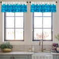 thumbnail image 3 of LALILO Kitchen Curtain Valance Waves Theme Wave Ocean Rod Pocket Window Curtain 52"x 18" Set of 2, 3 of 5