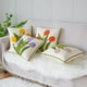 thumbnail image 4 of Funda de almohada con diseño de tulipán verde fresco y sencillo con flores bordadas para sofá, cama, almohada de cintura para oficina, 4 of 6