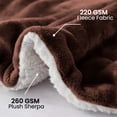 thumbnail image 5 of Moonlight20015 Sherpa Blanket Fluffy Plush Couch & Travel Blanket Reversible Throw Size Coffee Color, 5 of 8