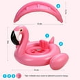 iefoah Baby Pool Float with Canopy,Flamingo Inflatable Swimming Ring