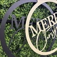thumbnail image 2 of Merry Christmas Wooden Round Wreath 28.5 x 23.5 Inches Black Christmas Signs For Porch, Indoor, Outdoor, Farmhouse Decorations, 2 of 5