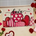 thumbnail image 4 of Clearance Under $5!Yyuenw Valentines Day Door Mat, Valentines Welcome Mats Outdoor for Front Door, Valentine Love Hearts Gifts Non Slip Doormat Indoor Entryway Floor Rug for Outside Home Decor 17"x24", 4 of 5