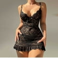 thumbnail image 5 of Womens Fashion Sexy Lingerie For Women Naughty Outfits Lingerie Deep V Teddy Babydoll Sexy Lace Bodysuit, 5 of 6