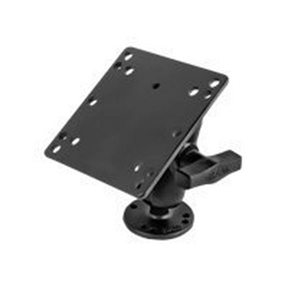 RAM RAM-101U-B-246 - Mounting kit (mounting plate, double socket arm, Ram ball) - rubber, marine grade aluminum - black powder coat